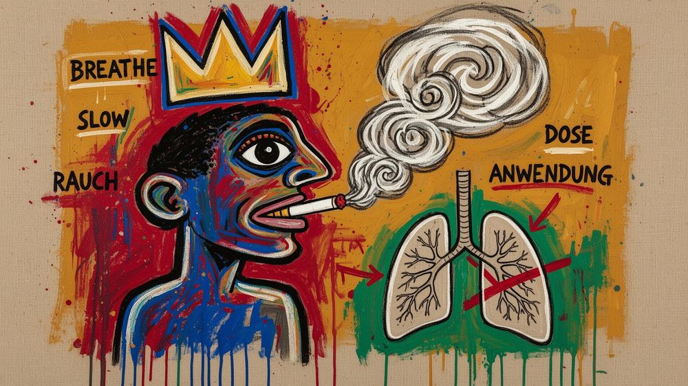 CBD-Tropfen vor einer Cannabis-Pflanze in dezentem Licht.